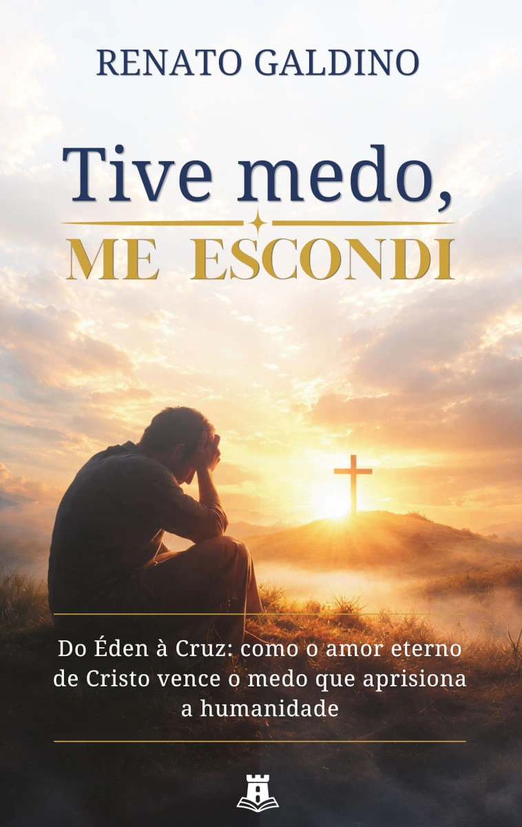 Capa de Tive medo, me escondi: Do Éden à Cruz: como o amor eterno de Cristo vence o medo que aprisiona a humanidade, de Renato Antônio Galdino